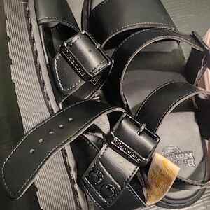 Dr. Martens Black Leather Sandals